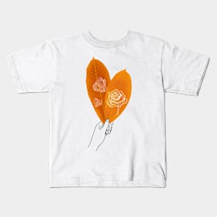 Art on Leaves Kids T-Shirt